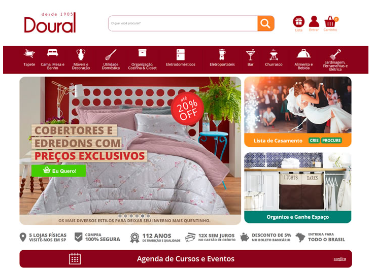巴西家居和厨房用品购物网站：Doural